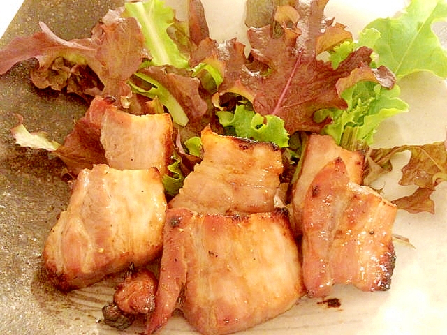 簡単 豚バラ グリル焼