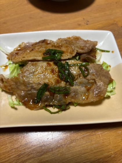＊焼き肉のタレで豚の生姜焼き＊