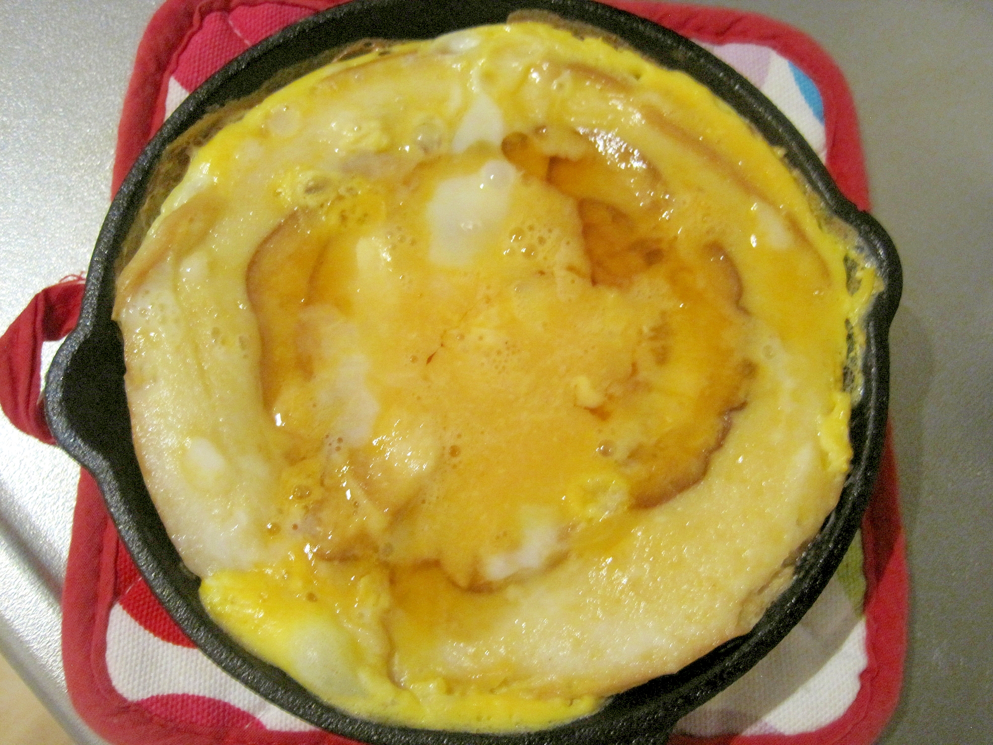 スキレットで卵たっぷり車麩フレンチトースト