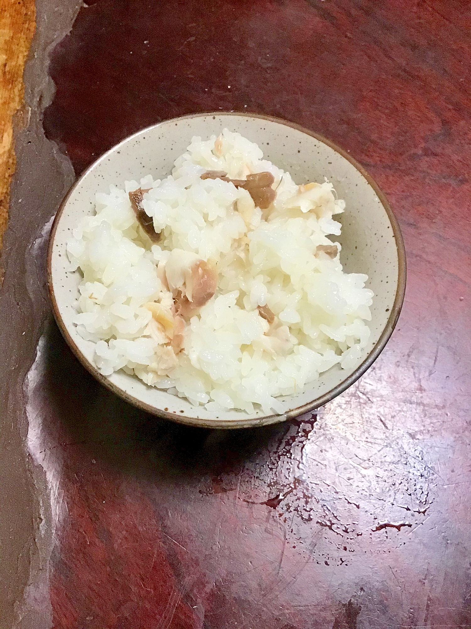 生姜香る鯵の塩焼きのほぐし混ぜご飯。