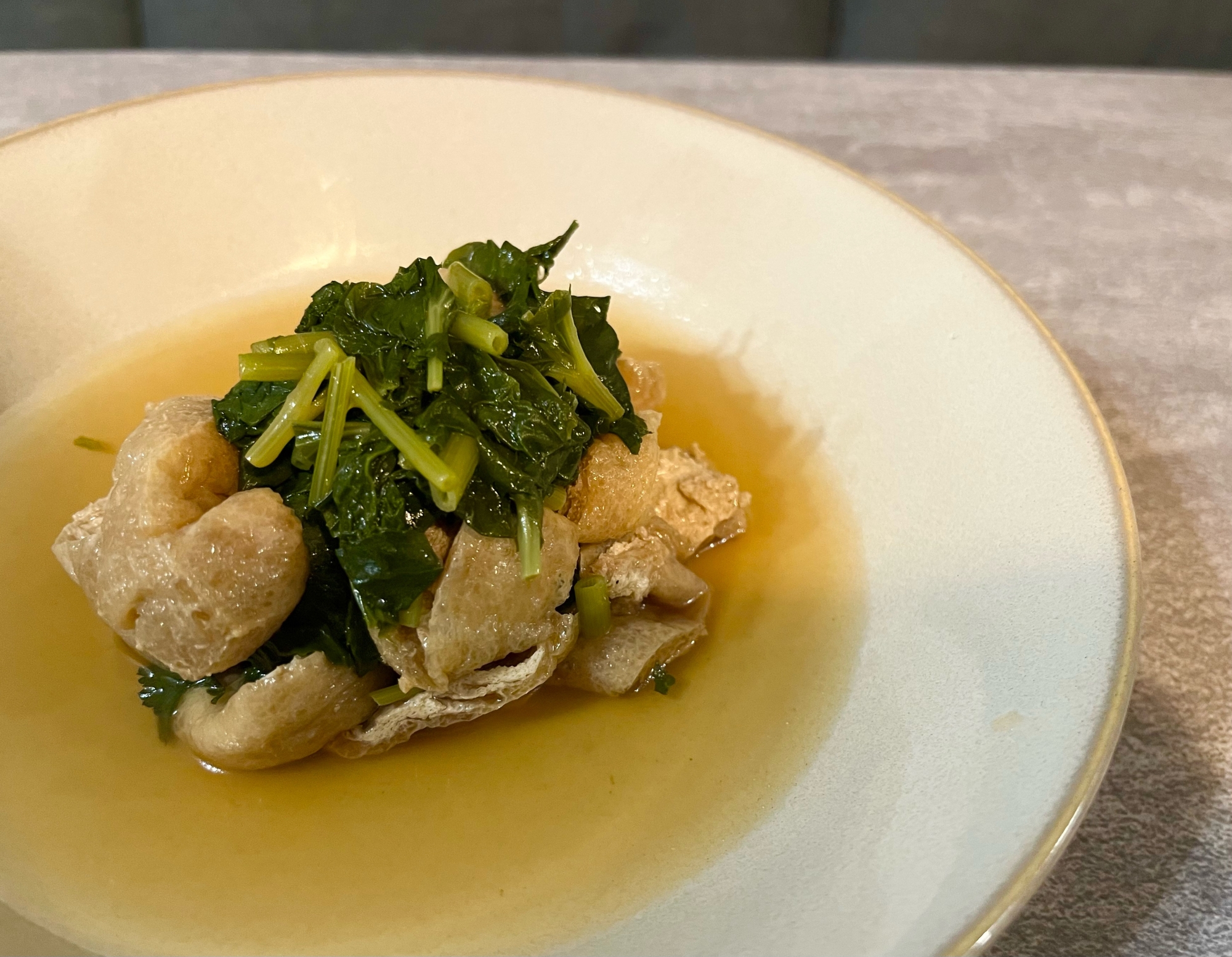 三つ葉と油揚げの煮浸し