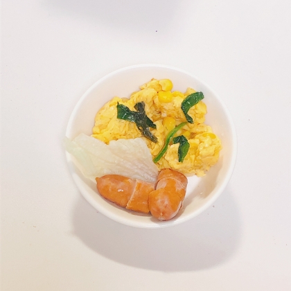 ウインナーと細ニラの卵とじ炒め