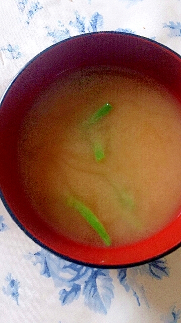 インゲン豆のお味噌汁。