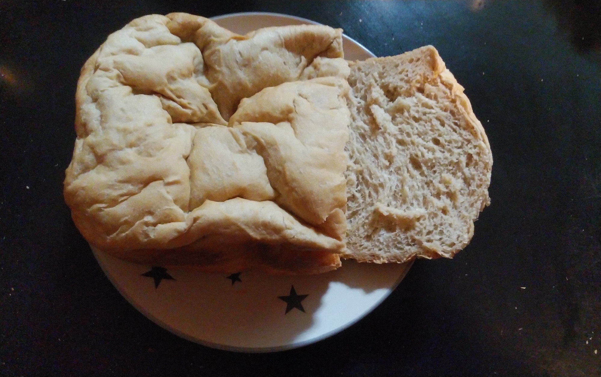 米粉(グルテン入り)黒糖食パン改良版