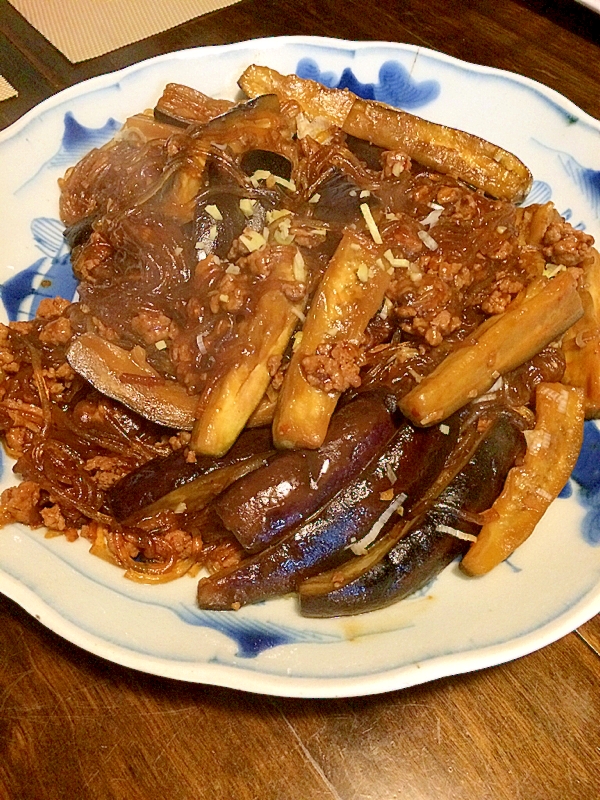 欲張りに☆麻婆春雨茄子