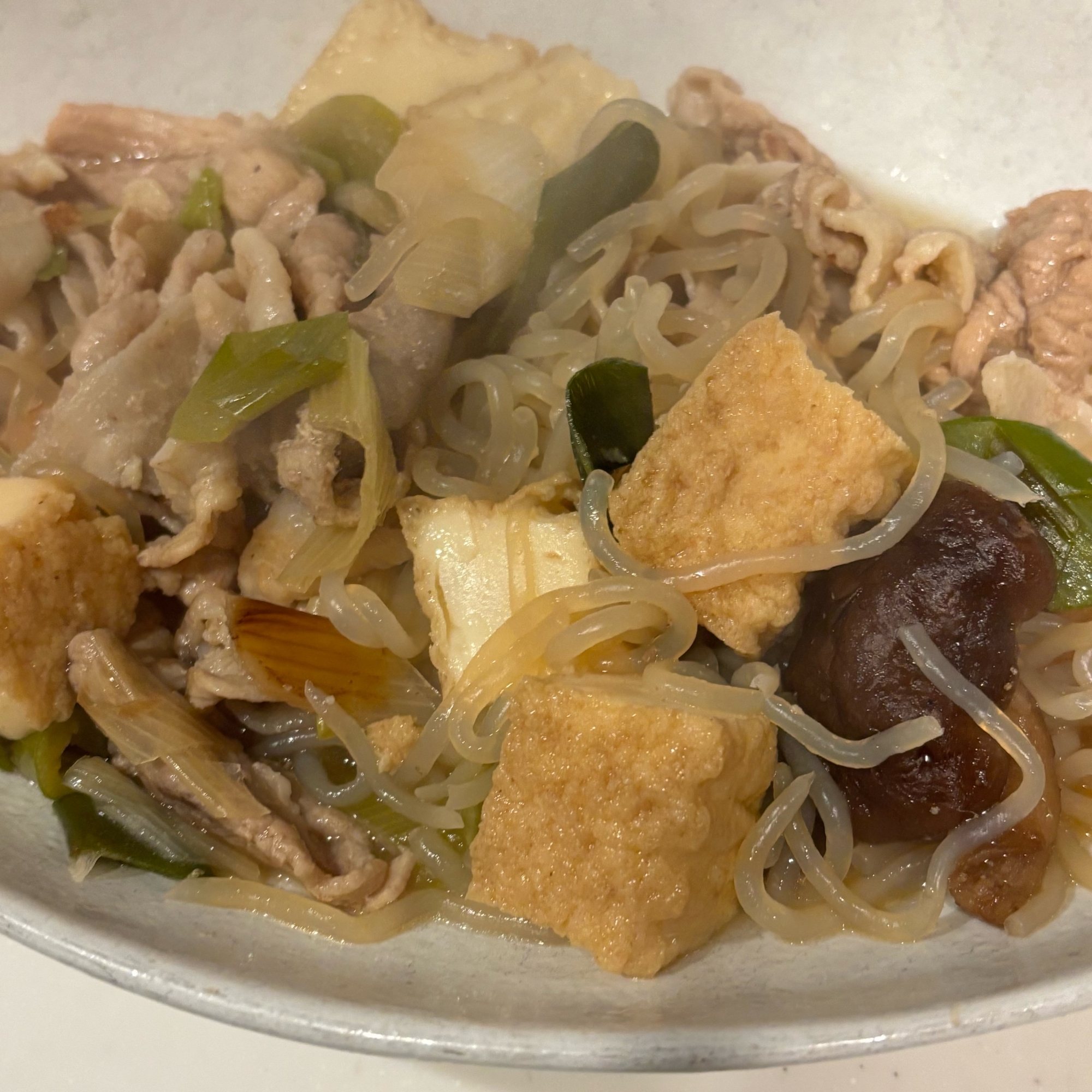 豚肉厚揚げのすき煮