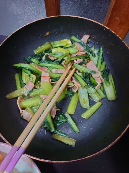 料理勉強中の息子が作ってくれました(^^)
美味しかったです。