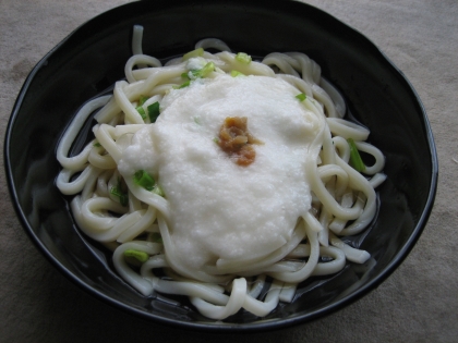 梅とねぎの冷やしとろろうどん