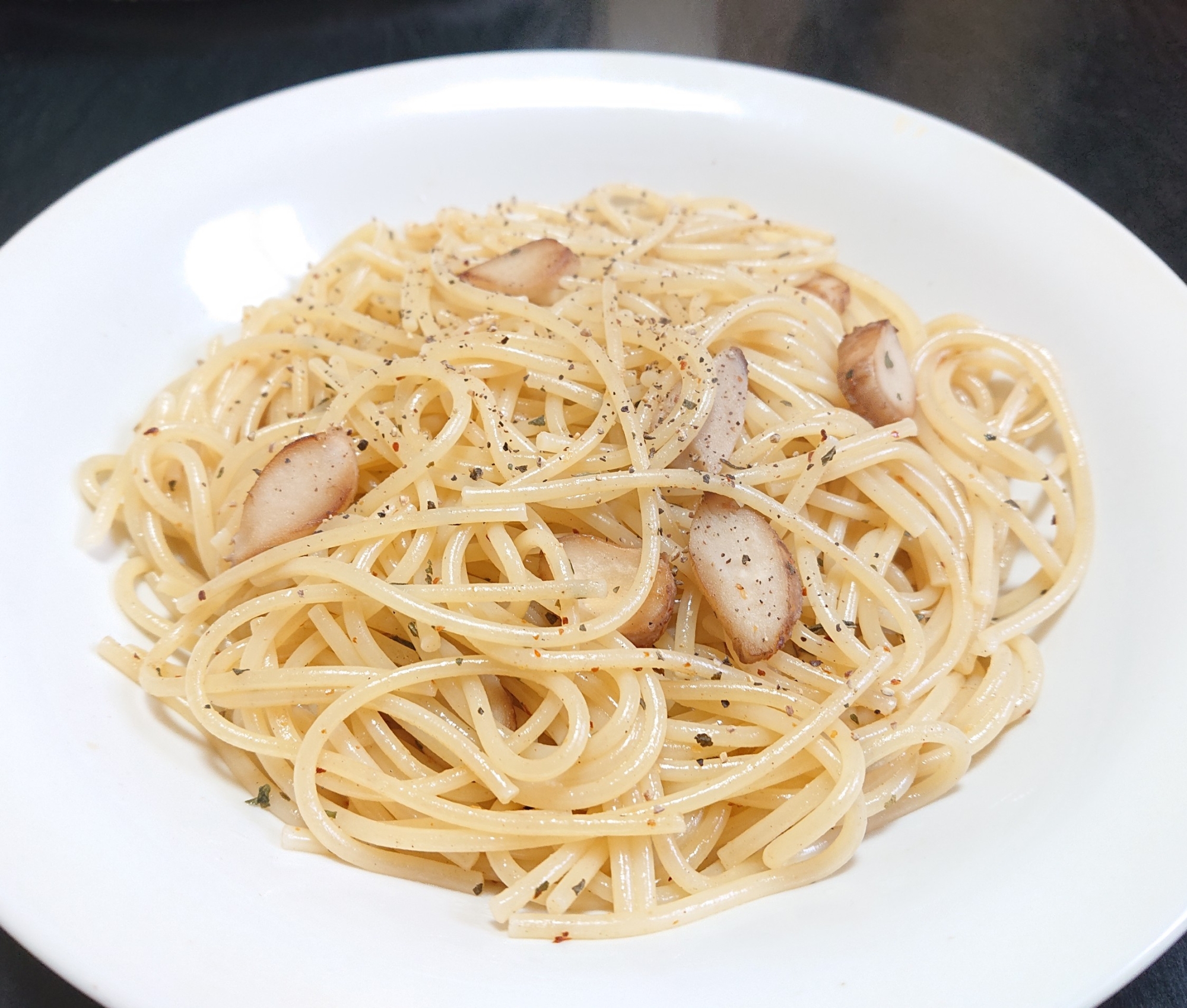 椎茸の軸スパゲッティー