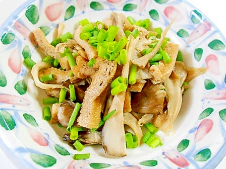 レンジで　☆　舞茸と油揚げの蒸し煮