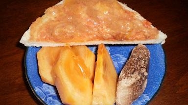 シナモンケチャップ柿ジャムトースト