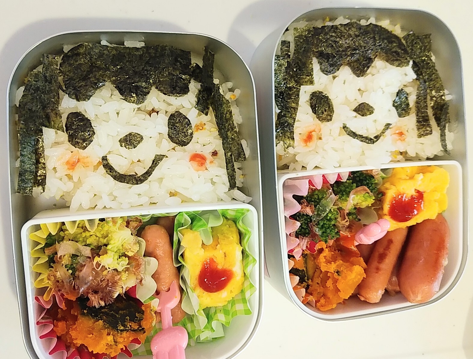 簡単!!のりdeかおべん♡幼稚園お弁当