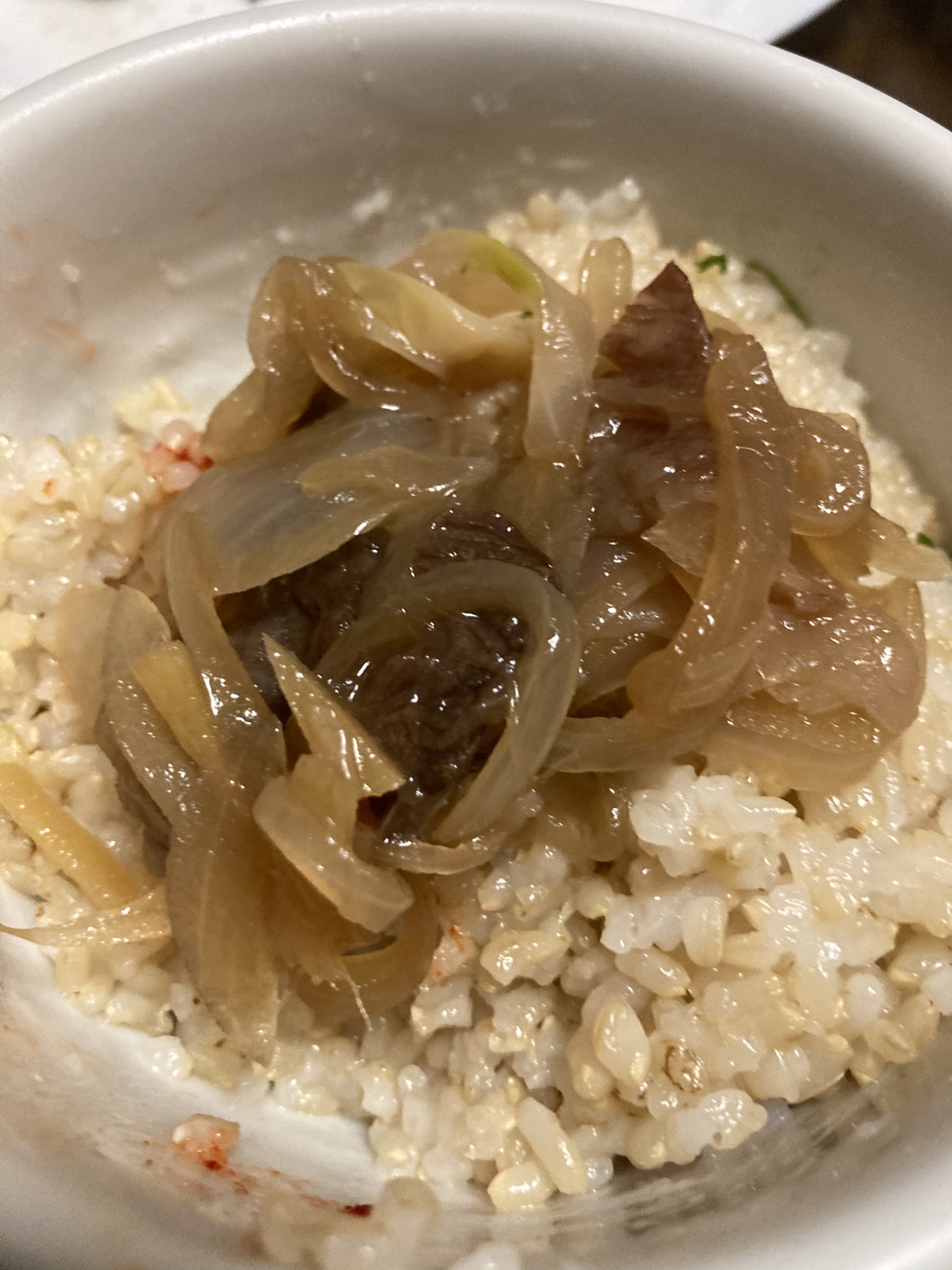 甘辛玉ねぎ煮込み丼