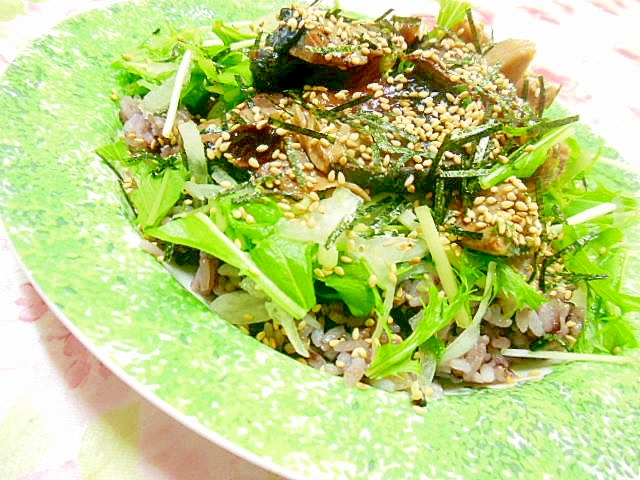 雑穀黒米ご飯ｄｅ❤鰹たたき漬けの野菜どんぶり❤