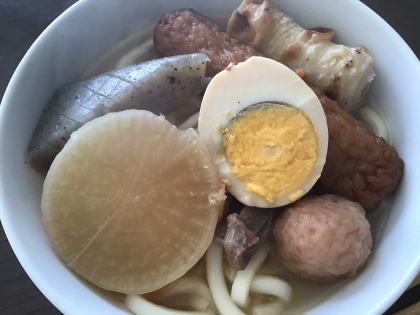 旨味たっぷり！おでんうどん♪