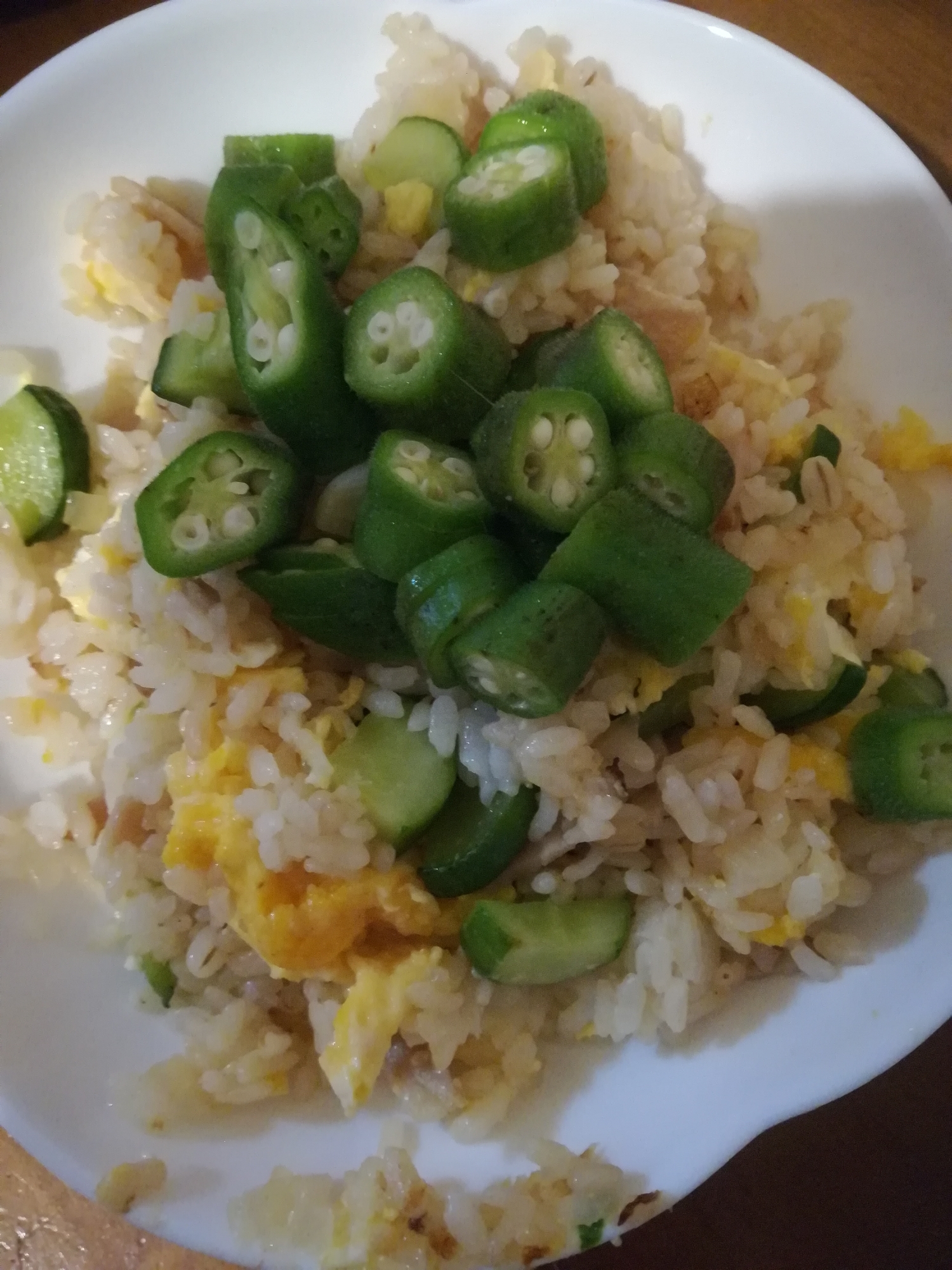 オクラチャーハン