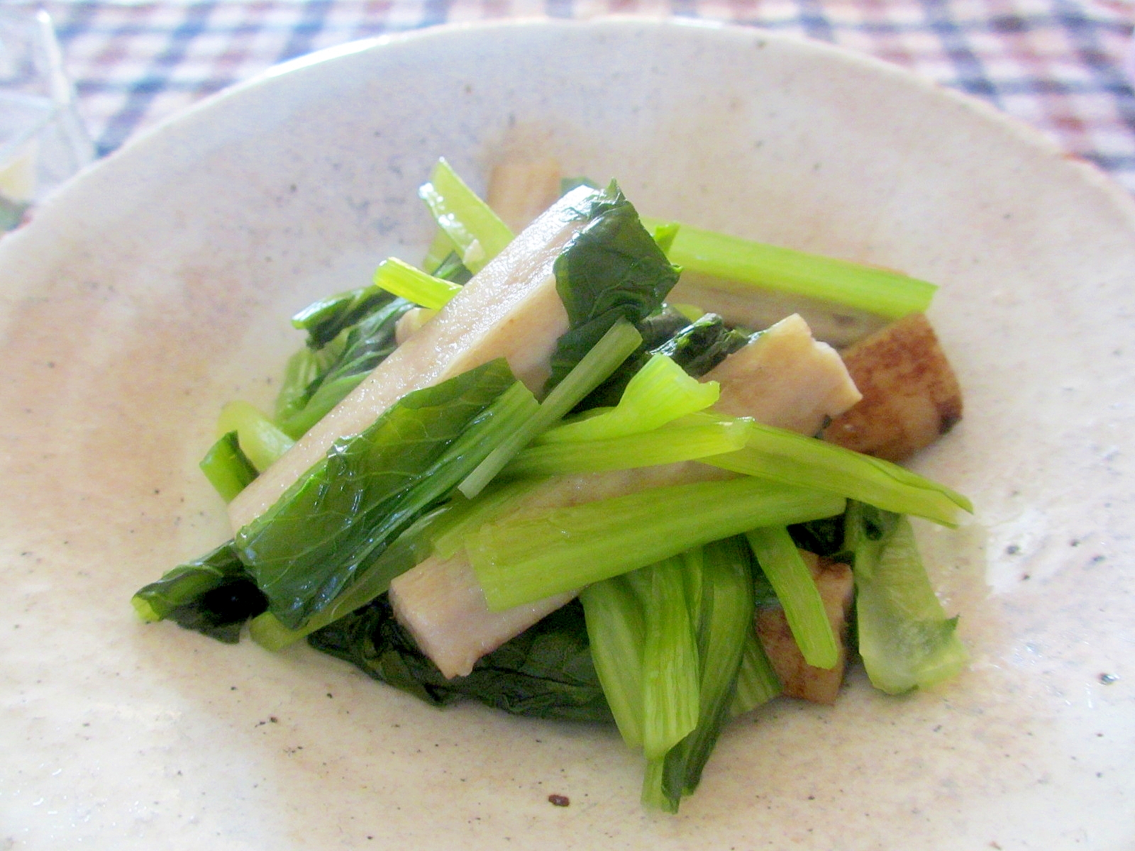 ゴボウと小松菜の薄味煮