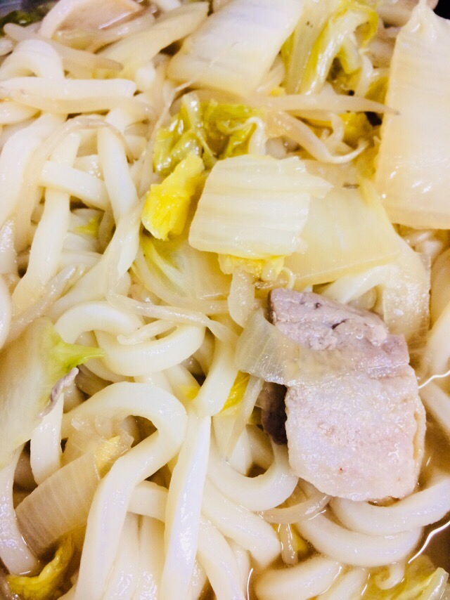 鍋の残りで煮込みうどん