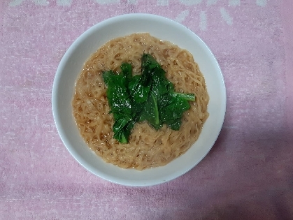 チキンラーメンの大根&大根葉炒めのせ