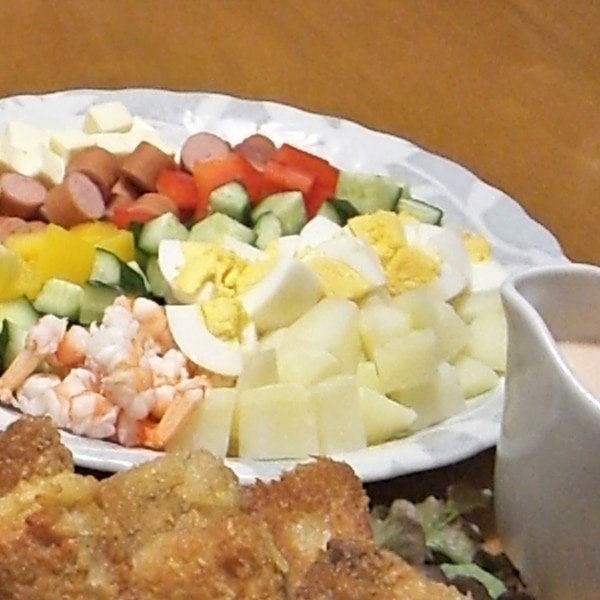 簡単おかず コブサラダ レシピ 作り方 By R Chibico 楽天レシピ 簡単おかず コブサラダ レシピ 作り方 By R Chibico 楽天レシピ