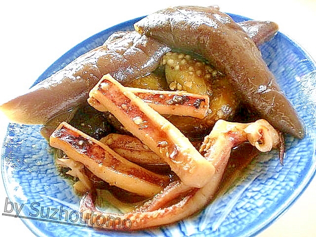 茄子とイカのガーリックコンソメ炒め レシピ 作り方 By Suzhoutomo 楽天レシピ
