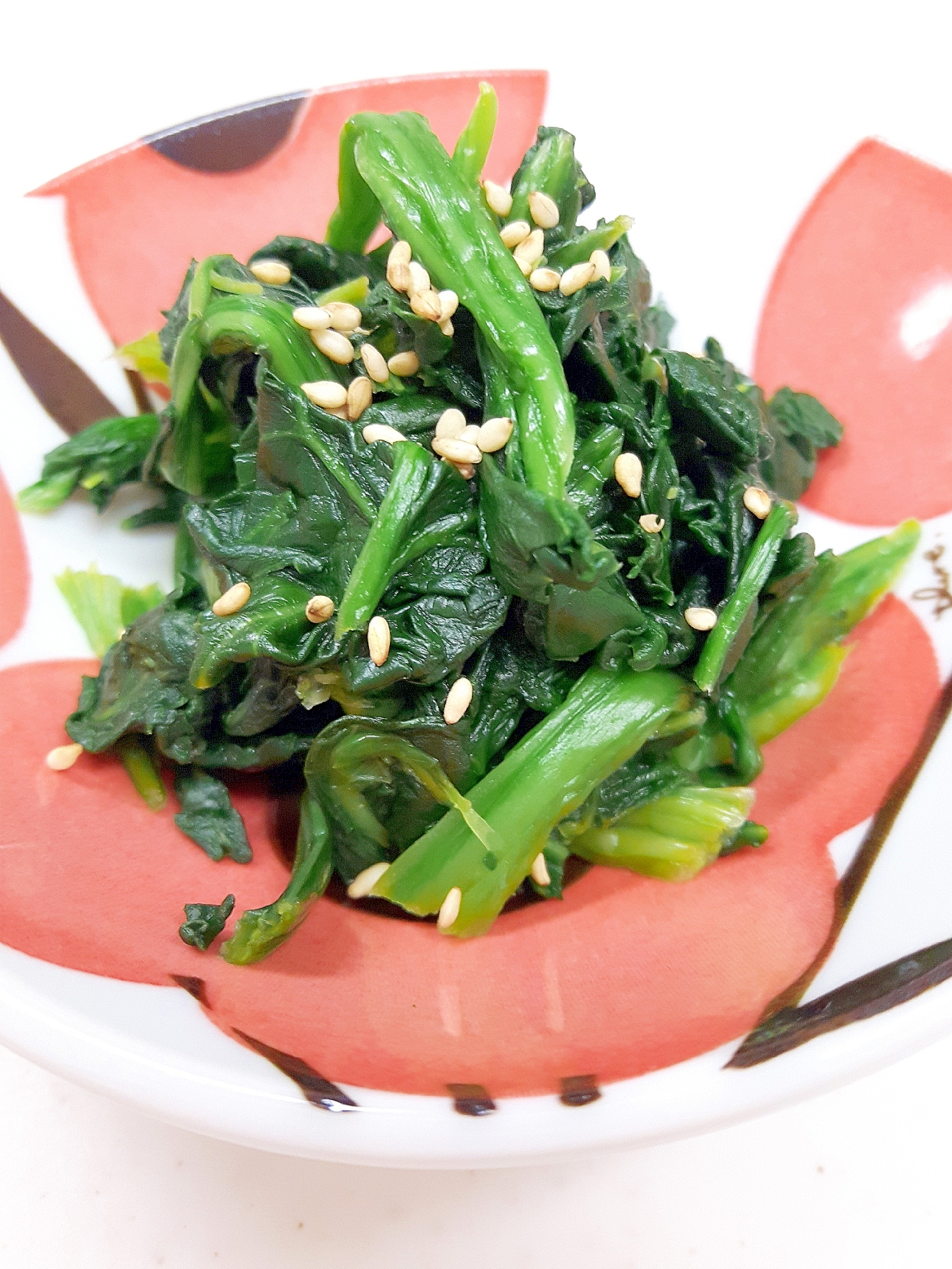 めんつゆで!(^^)ほうれん草のおひたし♪