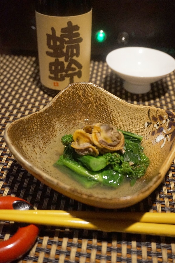 【福岡食材】赤貝と菜の花の煮びたし