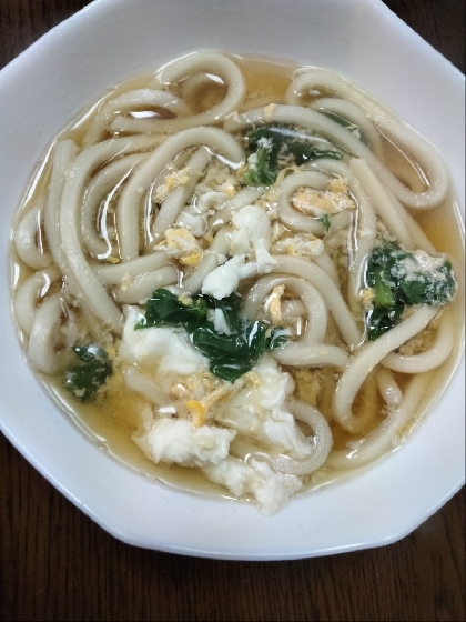 鉄分補給☆ほうれん草の卵とじうどん