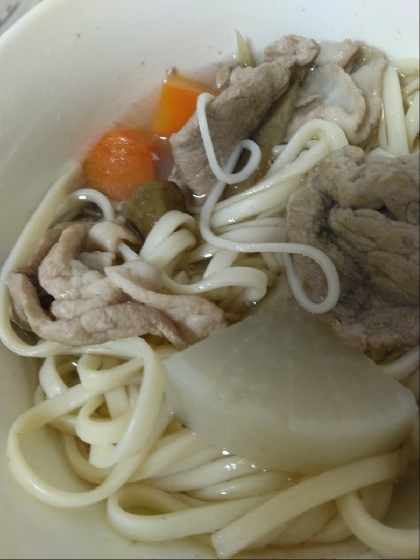 ありあわせ野菜と長ネギ♪けんちんうどん✧˖♡