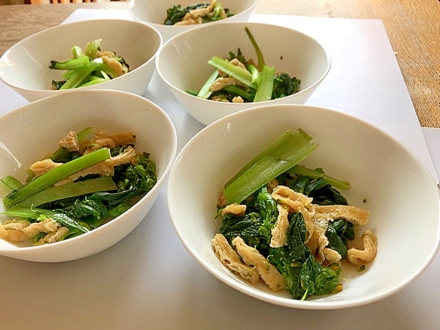 無水鍋で菜の花小松菜の簡単煮浸し レシピ 作り方 By 今日子さんの料理レシピ 楽天レシピ