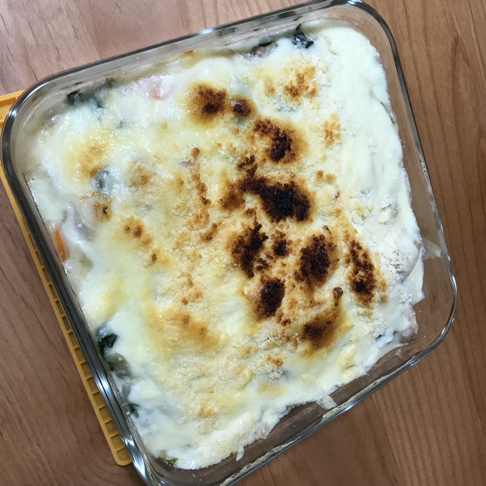 業務スーパーのマカロニサラダで!簡単グラタン