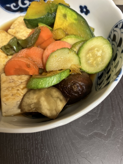 簡単♡和風もいいね♡ズッキーニとなすの焼き煮浸し