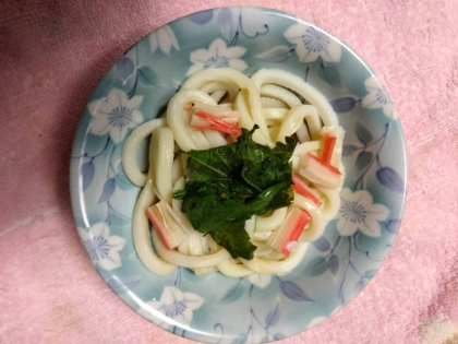 冷やしうどん つるむらさき&カニかま