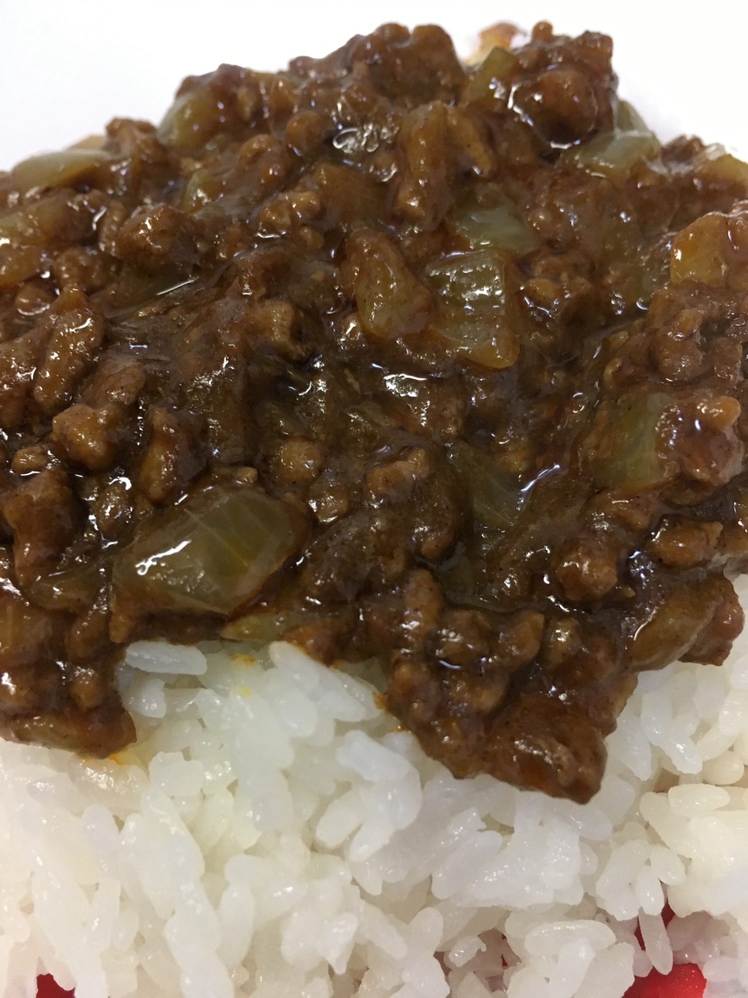 玉ねぎとひき肉のドライカレー