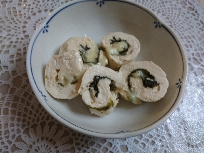 レンジで簡単！鳥ささ身のチーズ海苔巻き