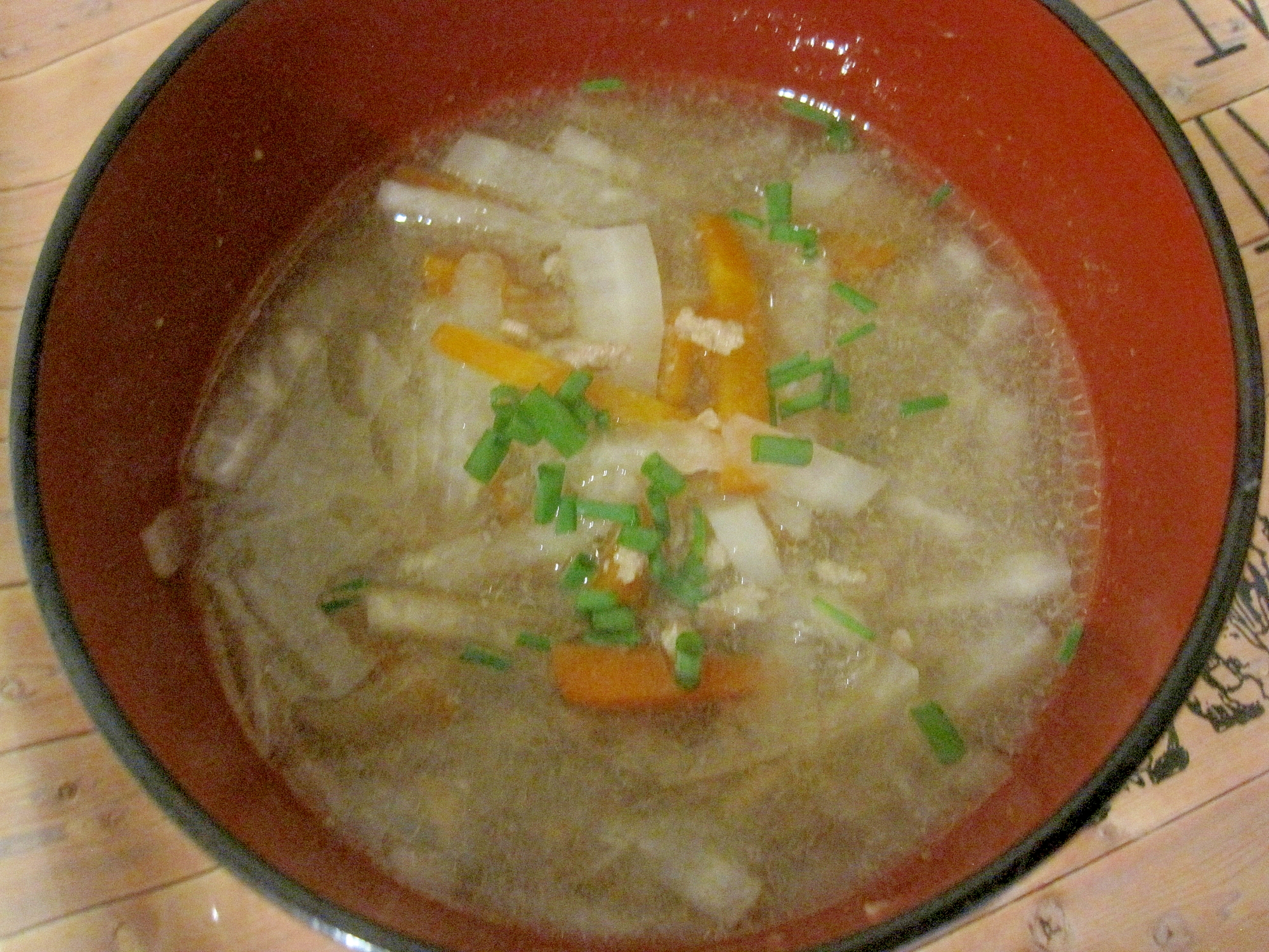 ひき肉の根菜スープ