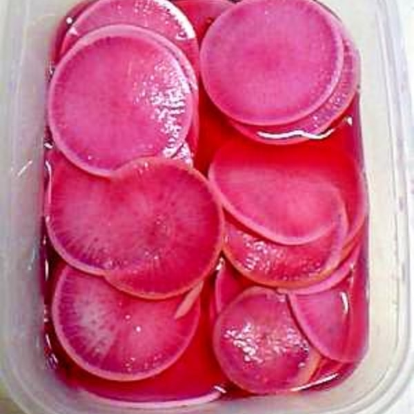 きれいなピンク 簡単紫大根の甘酢漬け レシピ 作り方 By ちゃません 楽天レシピ きれいなピンク 簡単紫大根の甘酢漬け レシピ 作り方 By ちゃません 楽天レシピ