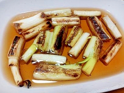 ねぎの　焼きびたし