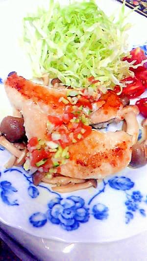 さっぱり!!ドレッシングでささみソテー