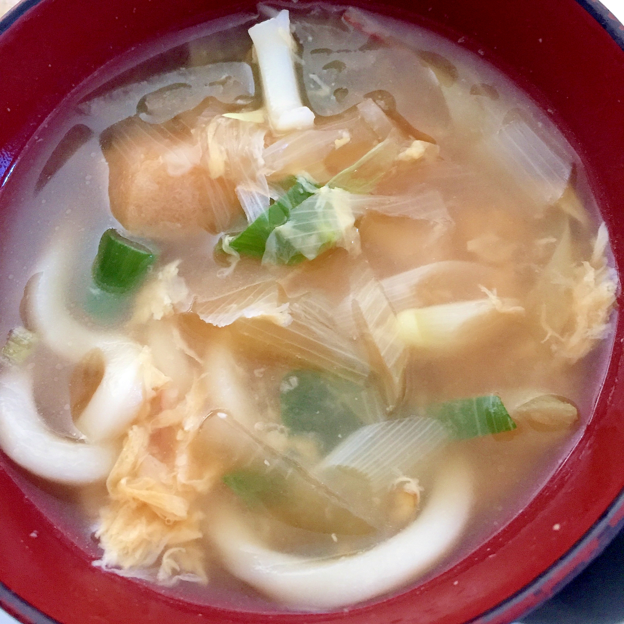 油揚げと卵の煮込みうどん☆