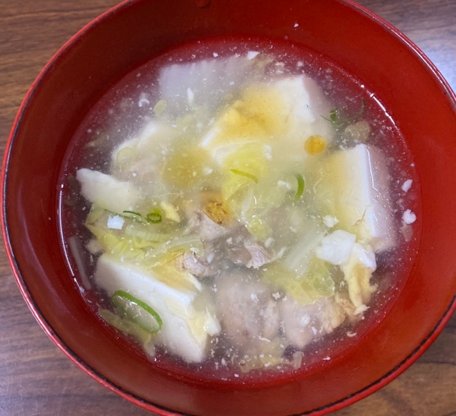 白菜と豚肉の中華スープ☆