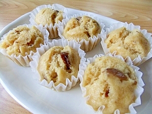 むき栗で簡単 甘さ控えめ マロン蒸しパン レシピ 作り方 By ゆみし 楽天レシピ