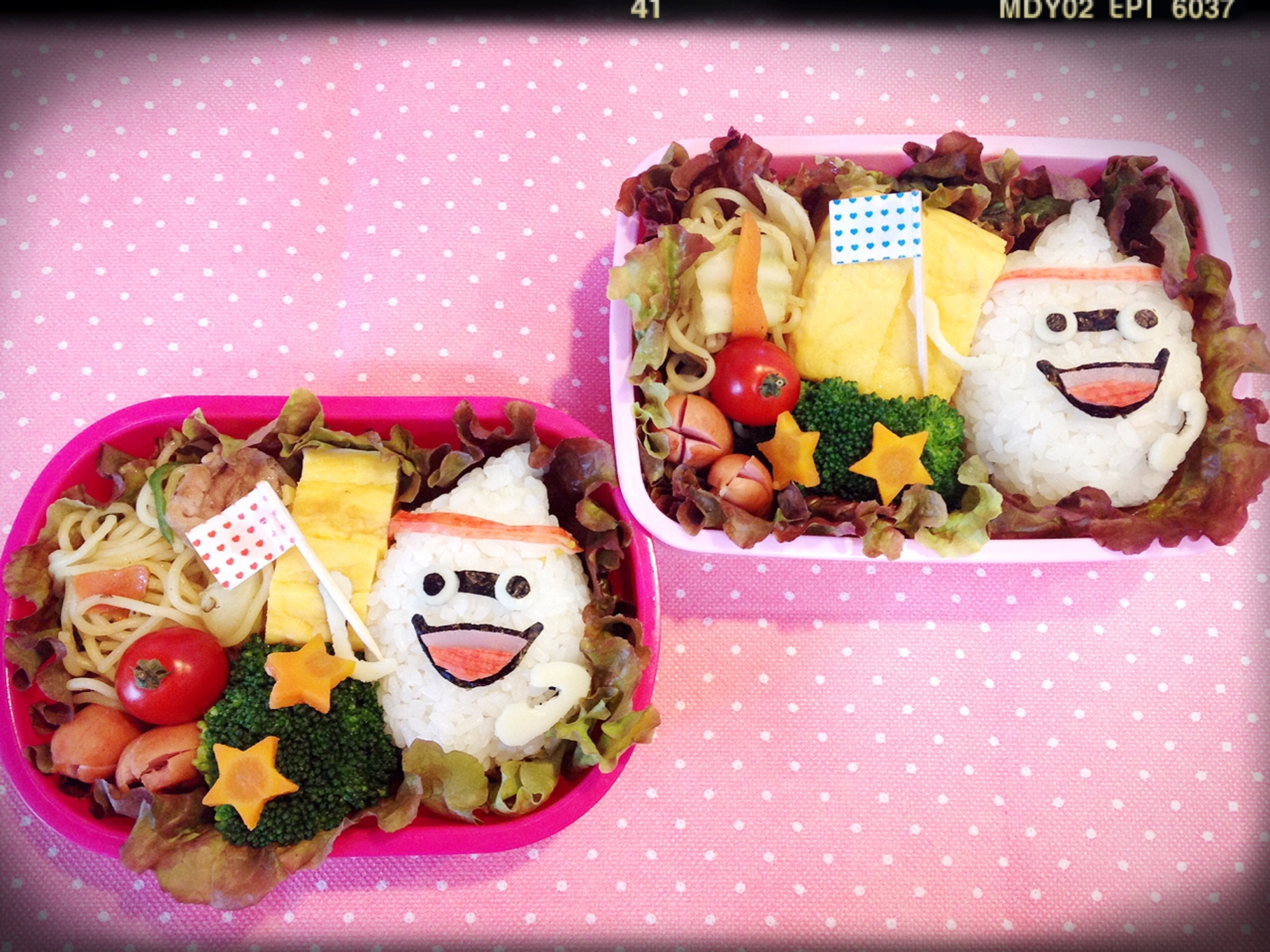 秋の大イベント 運動会キャラ弁 ウィスパー レシピ 作り方 By 姉妹mama 楽天レシピ