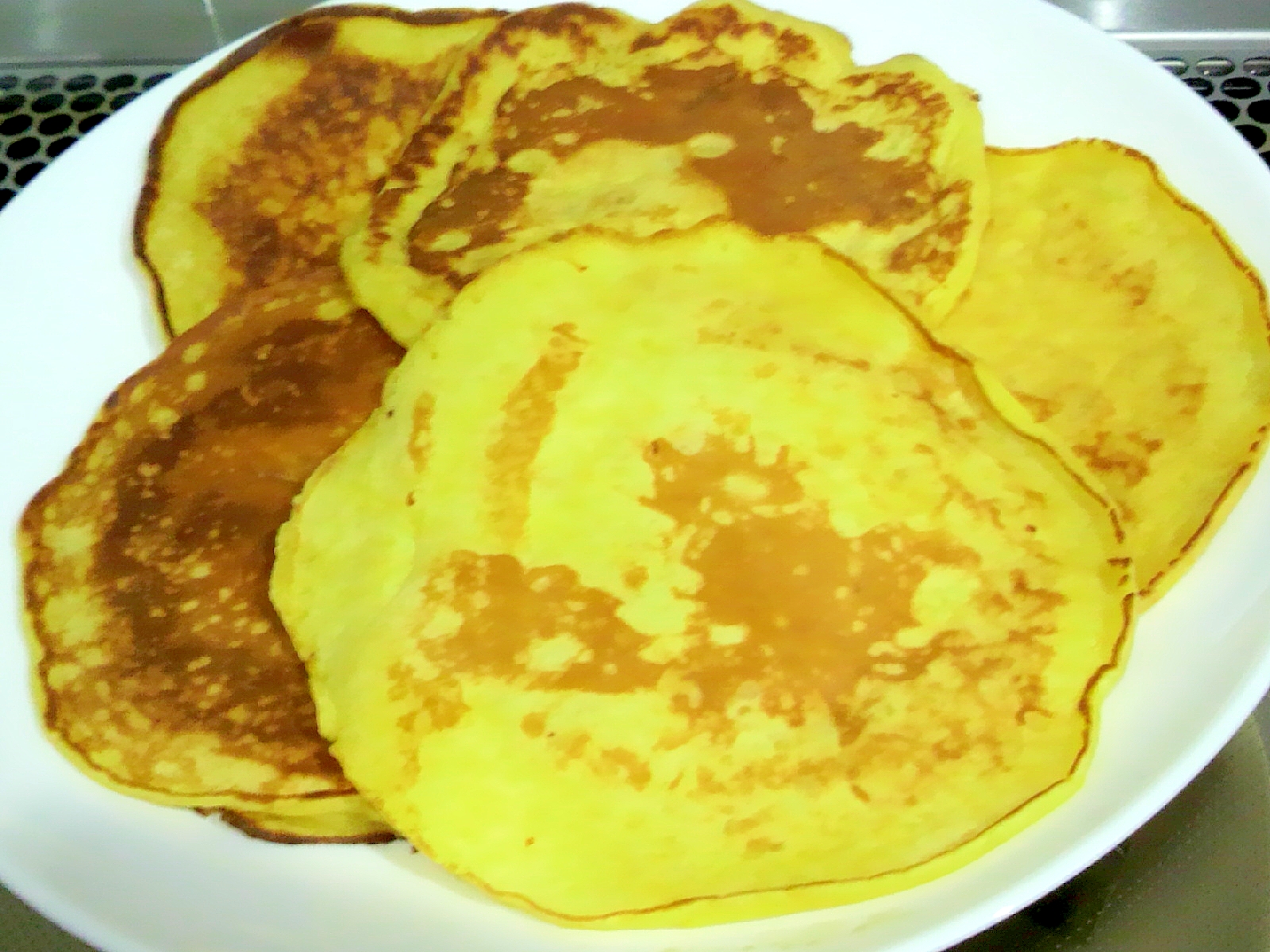 煮かぼちゃ入りパンケーキ