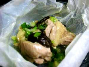 鶏肉の酒蒸し