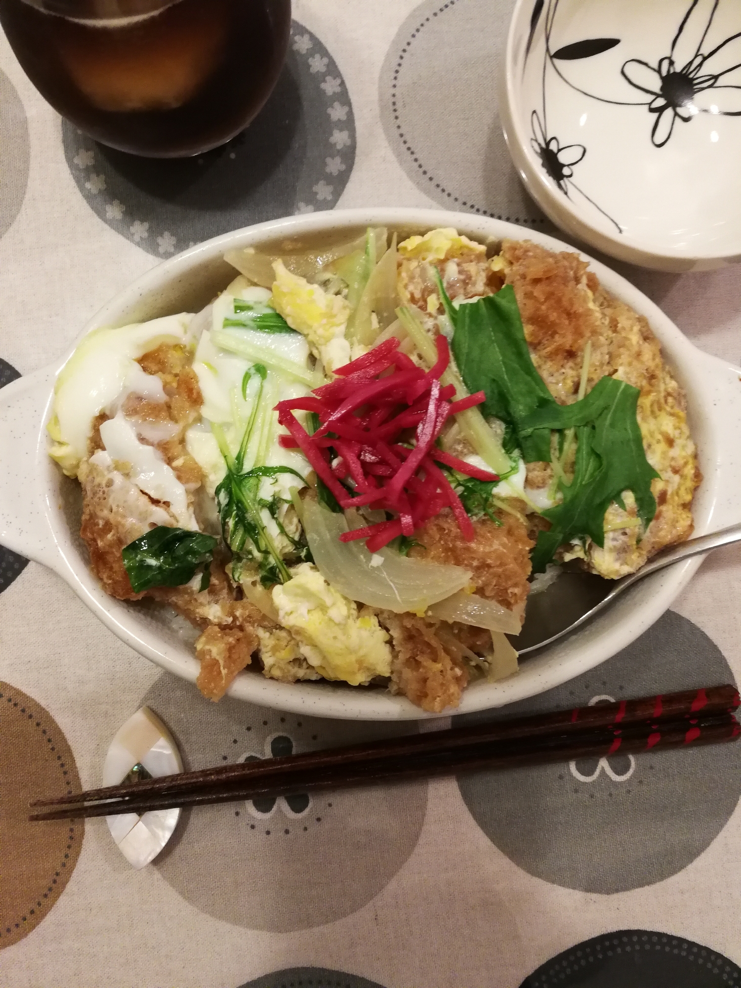 お惣菜の豚カツで簡単に☆カツ丼