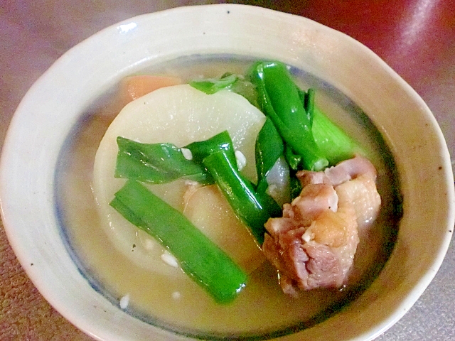 秋田さしびろと大根と鶏のスープ
