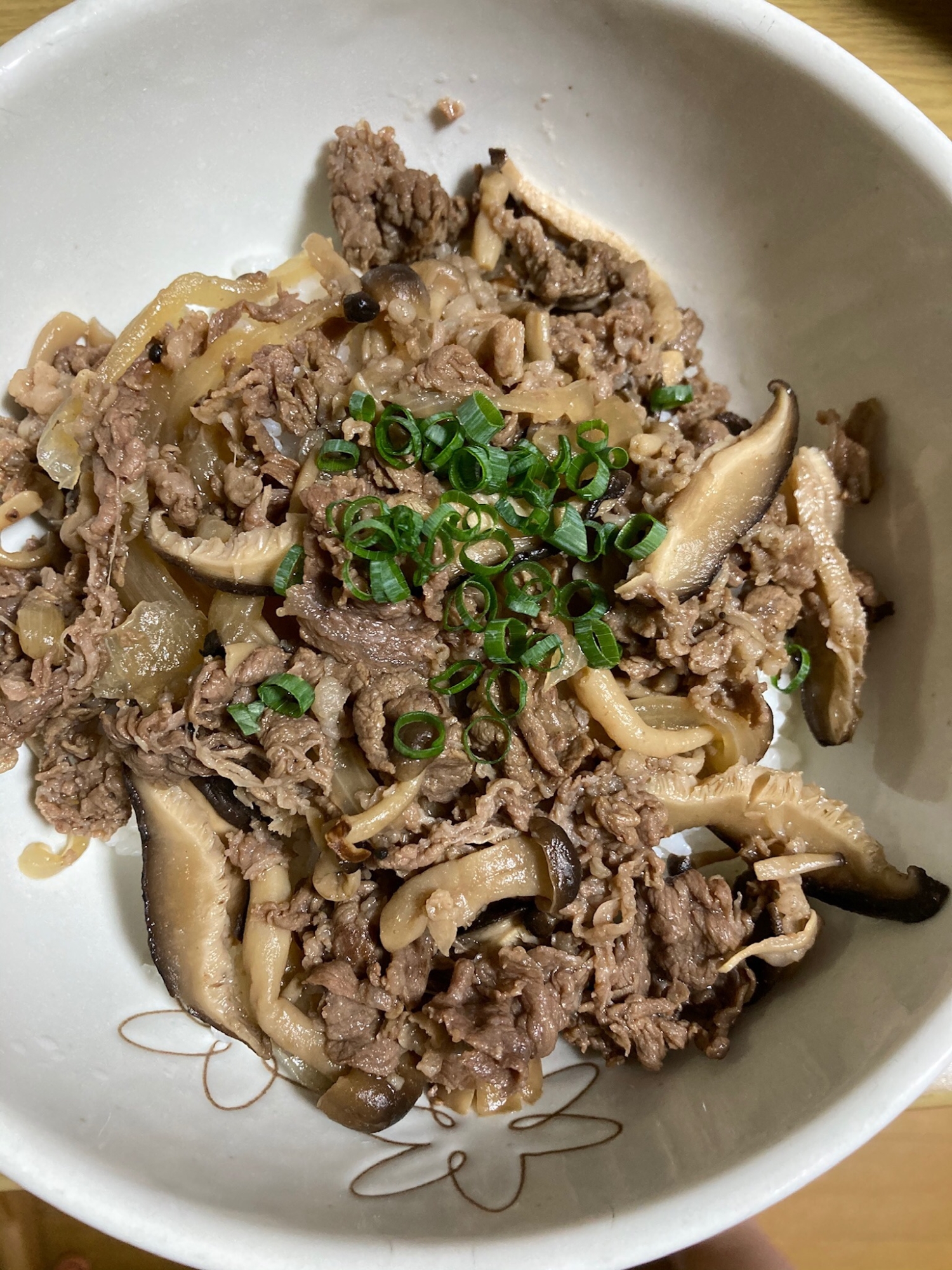 めんつゆで簡単牛丼