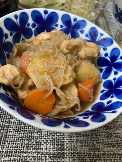 鶏むね肉で肉じゃが