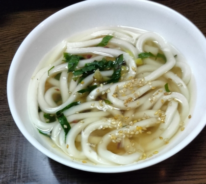 簡単☆鶏ガラ醤油うどん